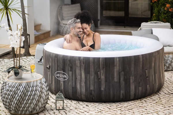 Spa Hinchable Lay-Z-Spa Bahamas  | Jacuzzi Port�til Redondo 180x66 cm para 2-4 Personas